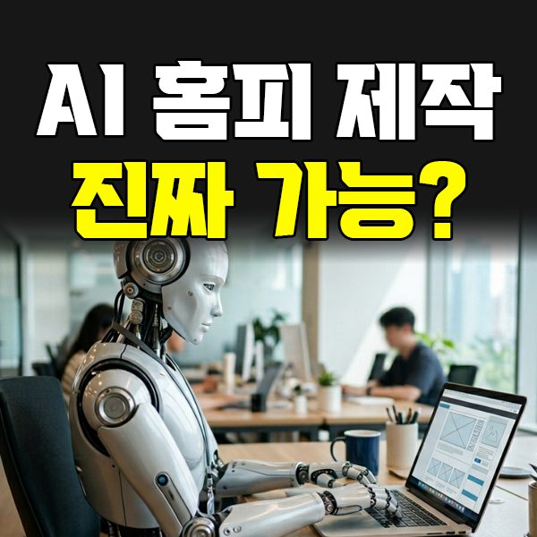 AI로 5분 안에 홈페이지가 정말 완성될까? AI로 만든 홈페이지가 과연 쓸모가 있을까?