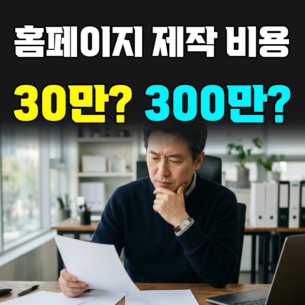 홈페이지 제작비가 30만원부터 2,000만원까지 벌어지는 이유 (2026년 정리)
